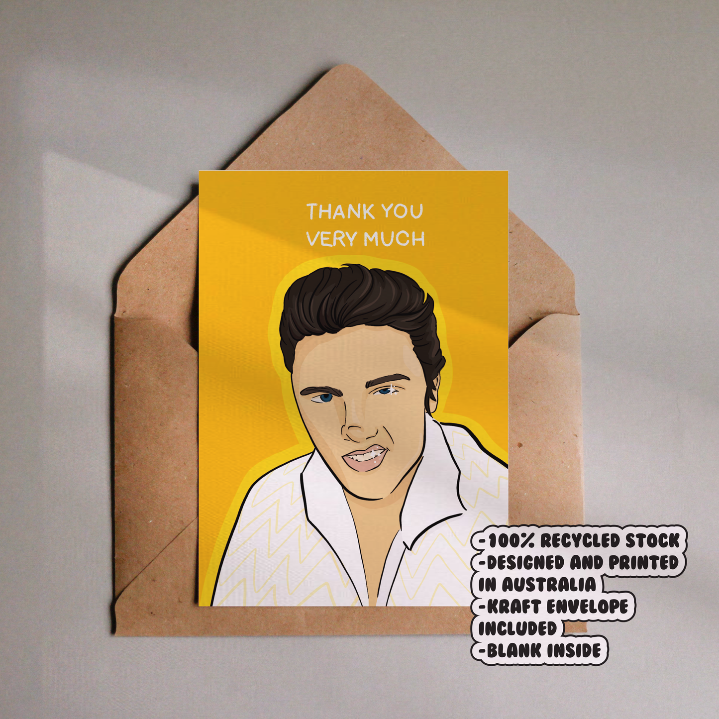 Elvis Thank You Very Much Card