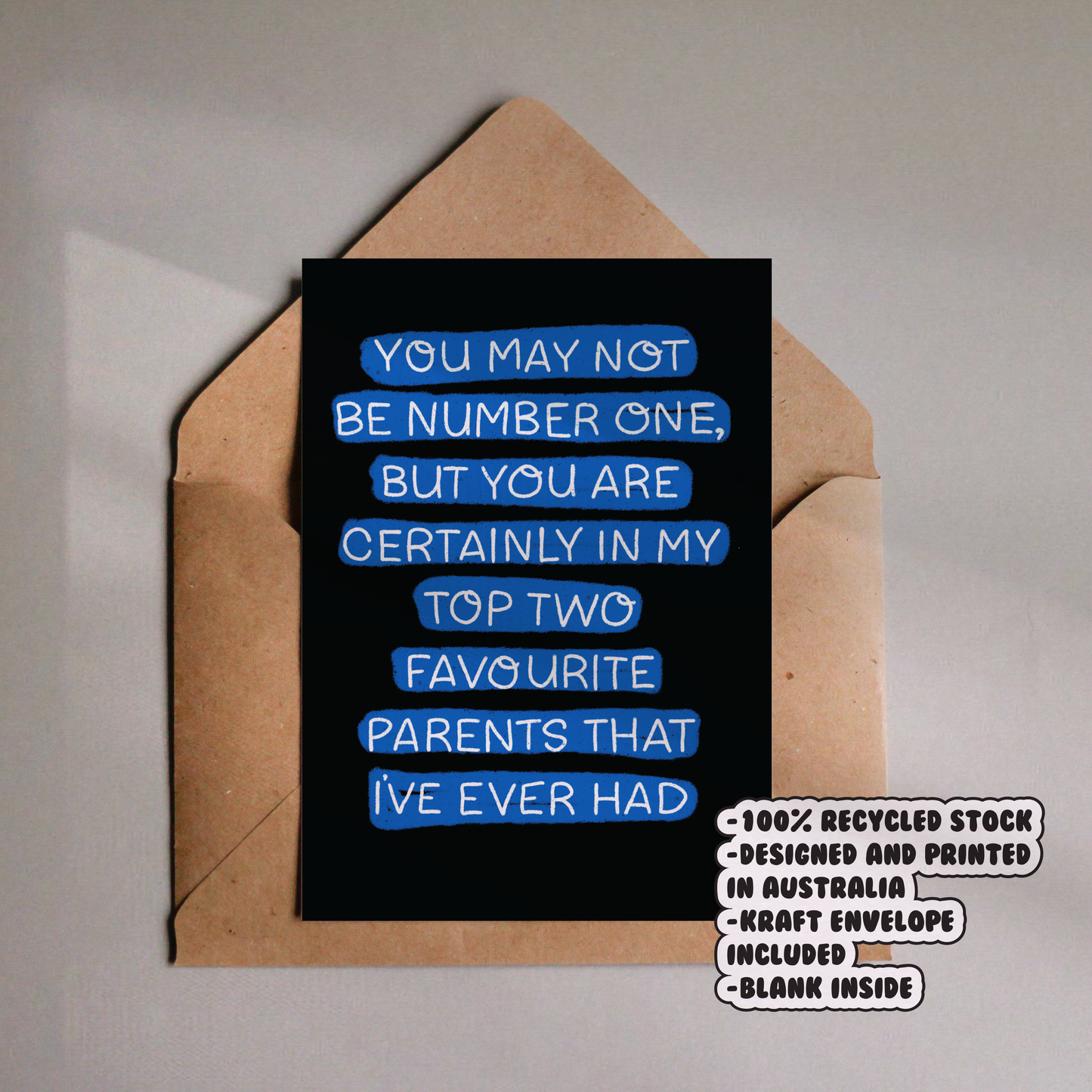 Second Favourite Parent Card