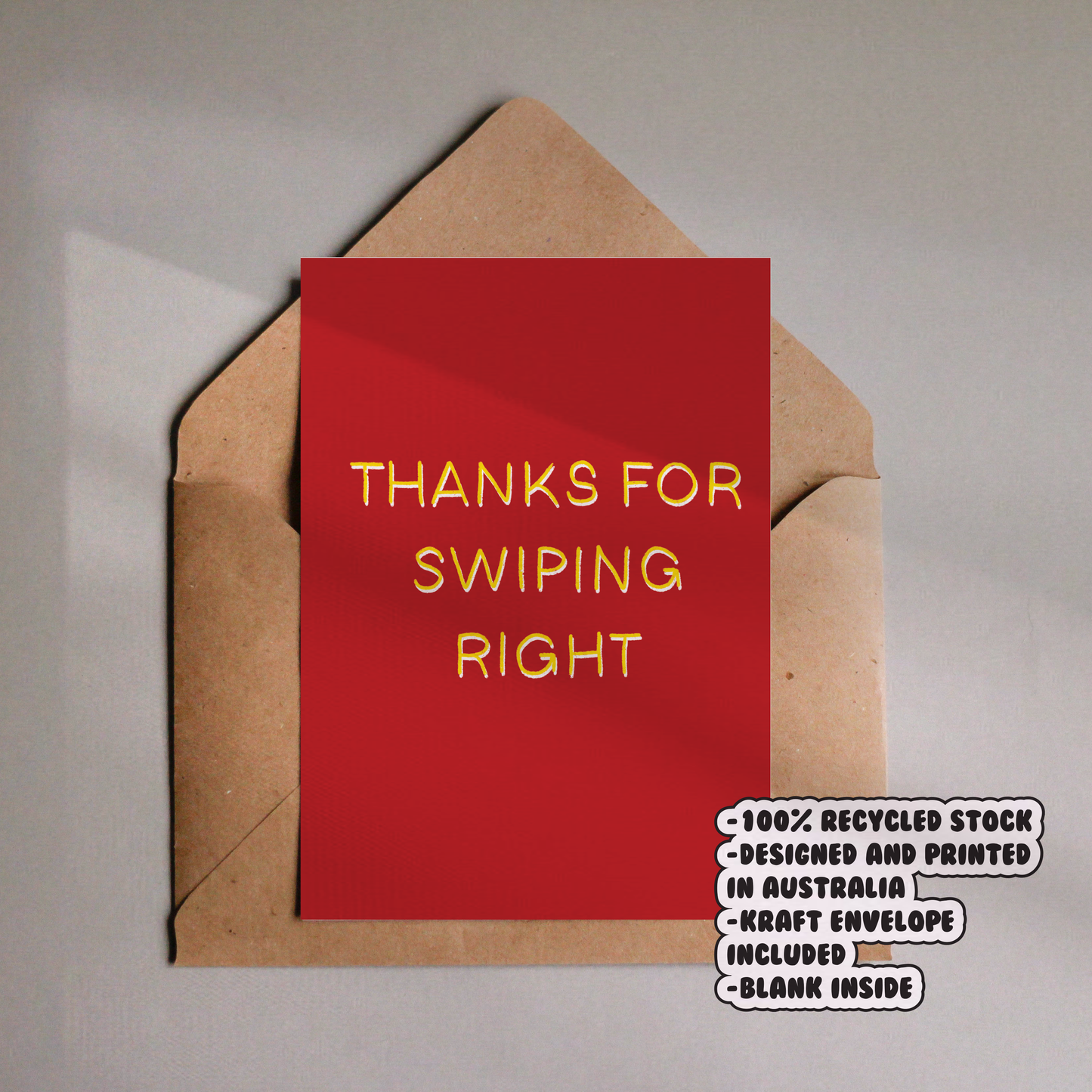Tinder Swiping Right Card