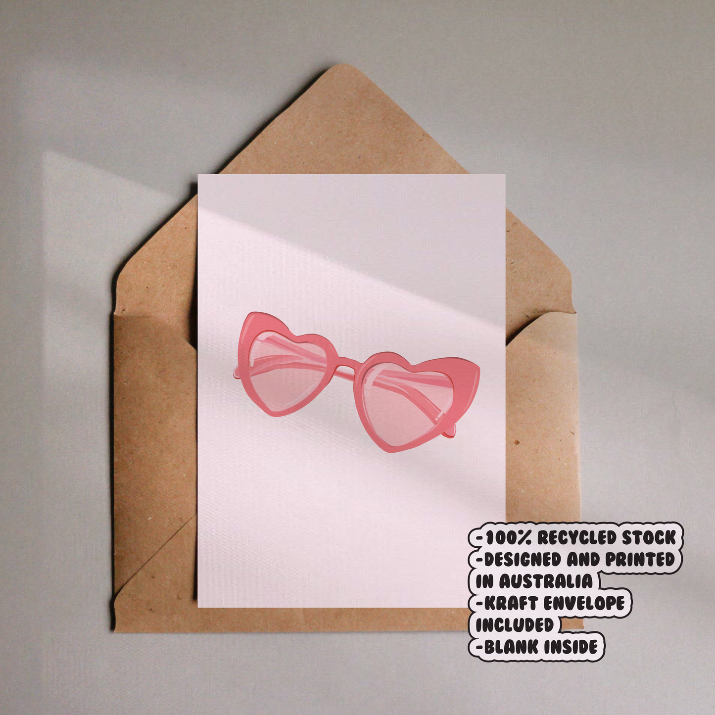Heart Glasses Card