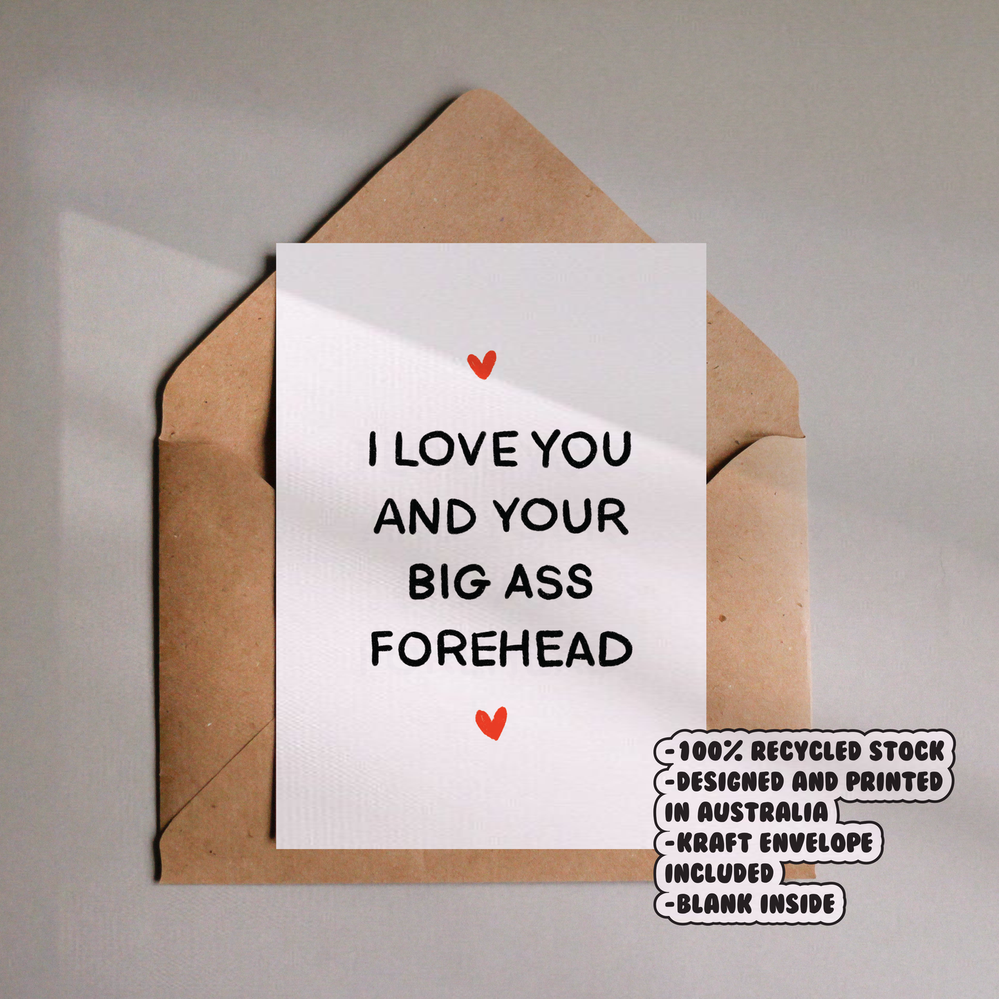 Big Forehead Card