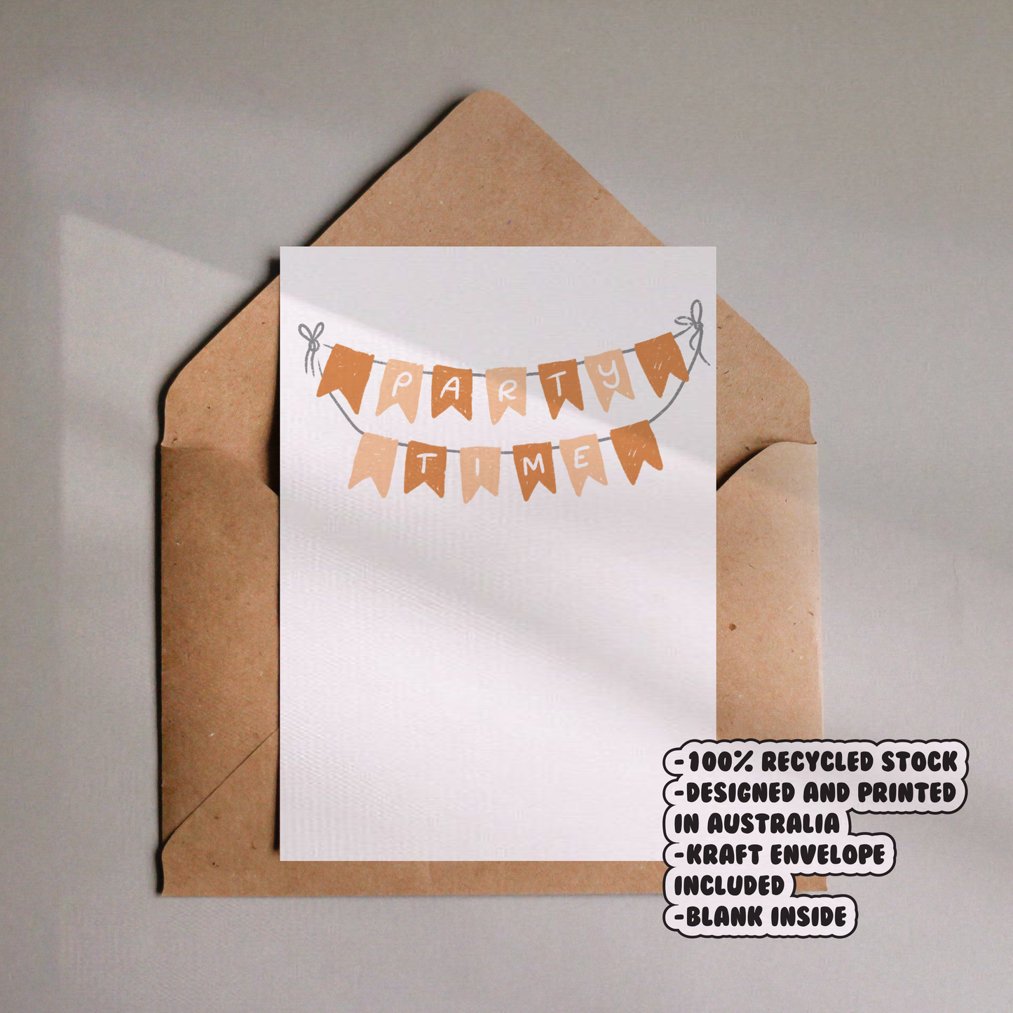 Party Time Bunting Card