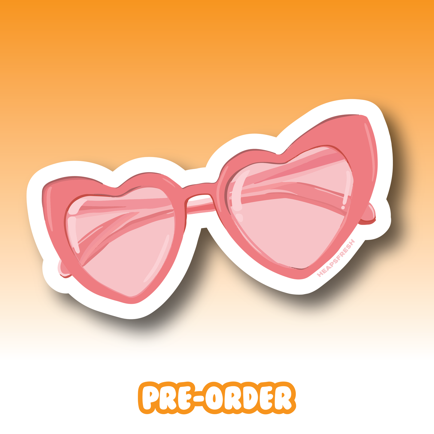 Heart Sunglasses Air Freshener - strawberry X-MAS PRE-ORDER