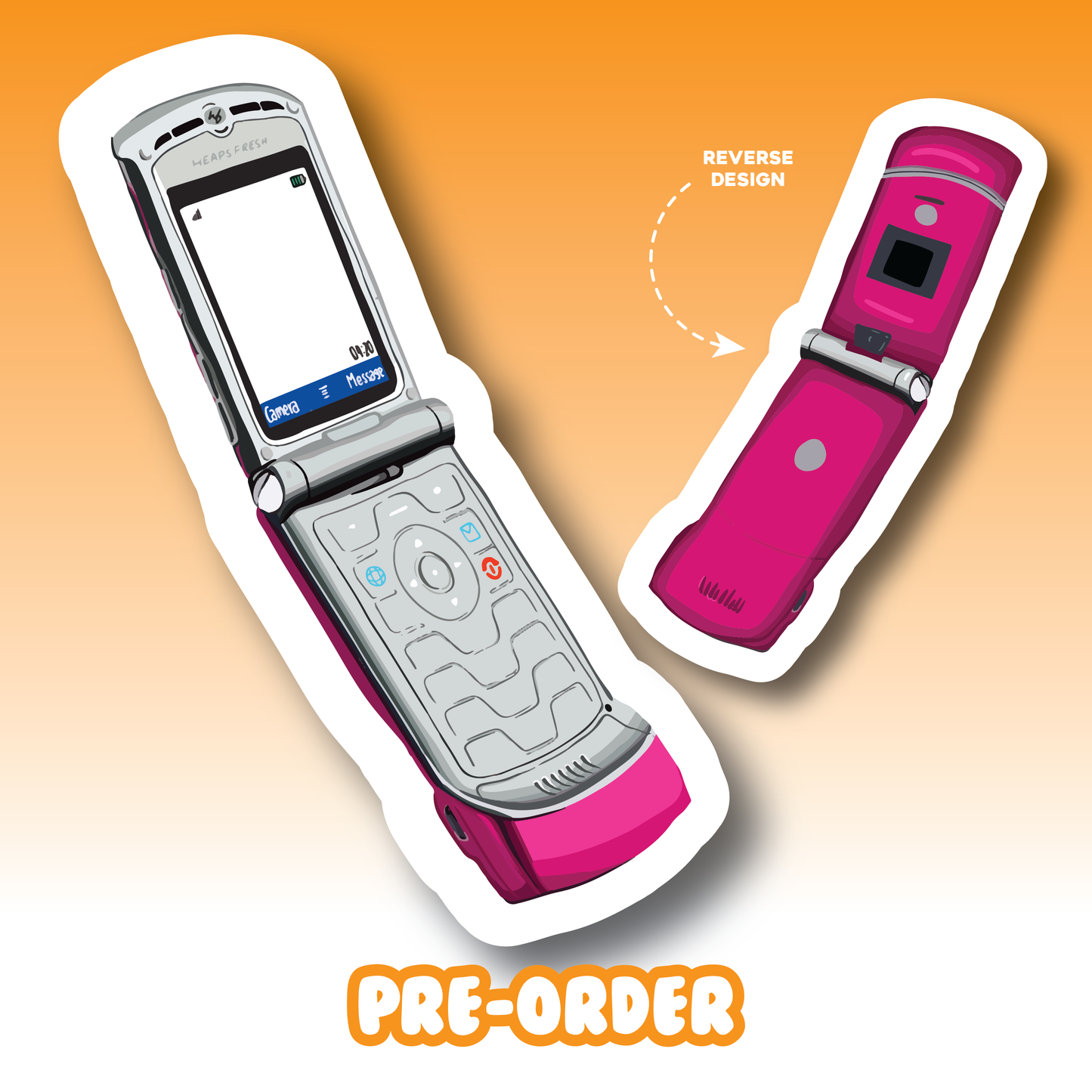 Flip Phone Air Freshener - strawberry X-MAS PRE-ORDER