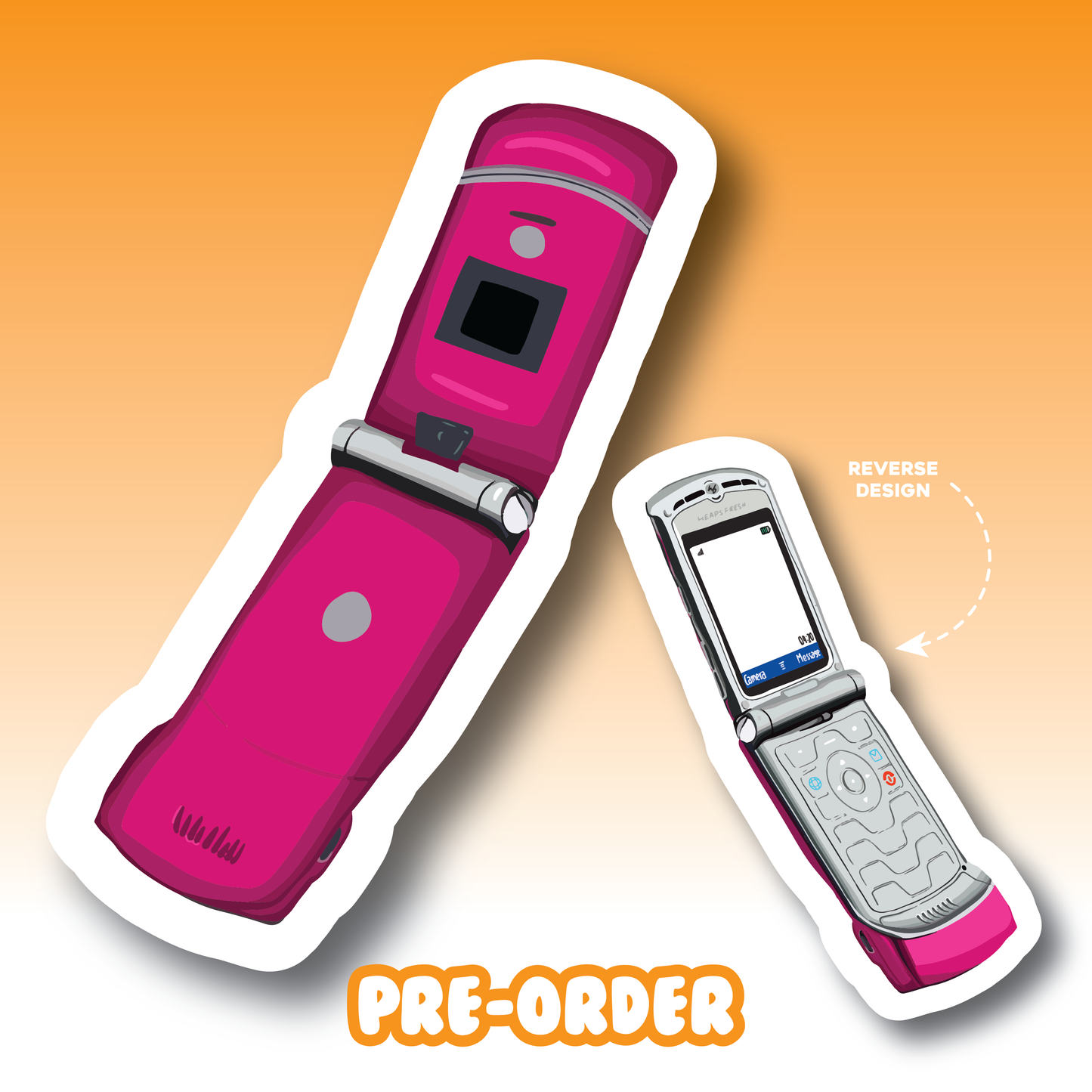 Flip Phone Air Freshener - strawberry X-MAS PRE-ORDER