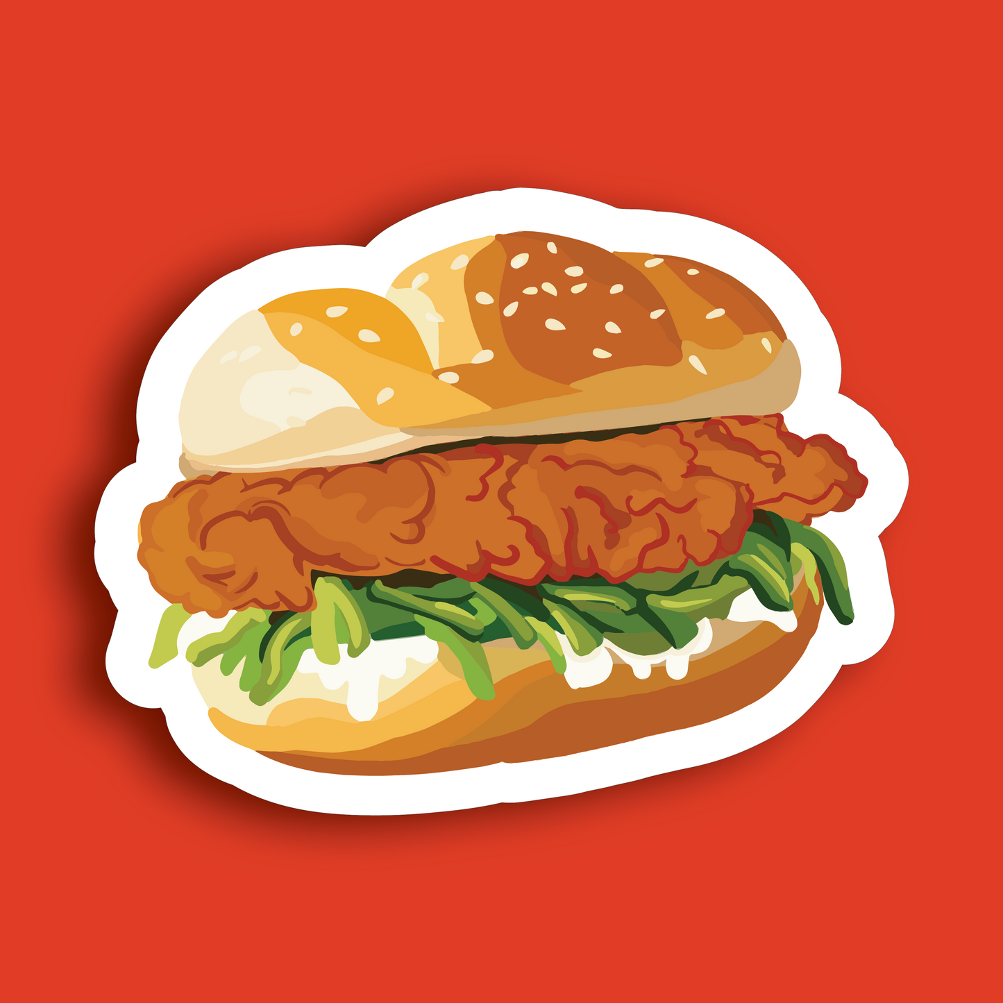 Fried Chicken Burger Air Freshener - black ice