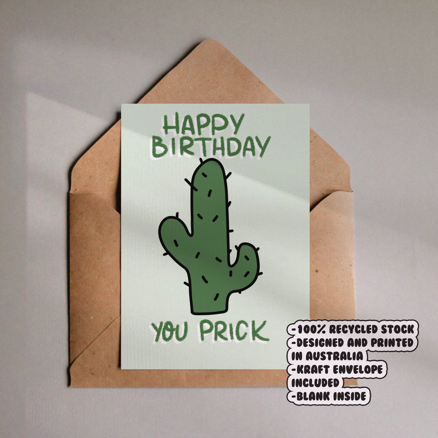 Prick Cactus Card