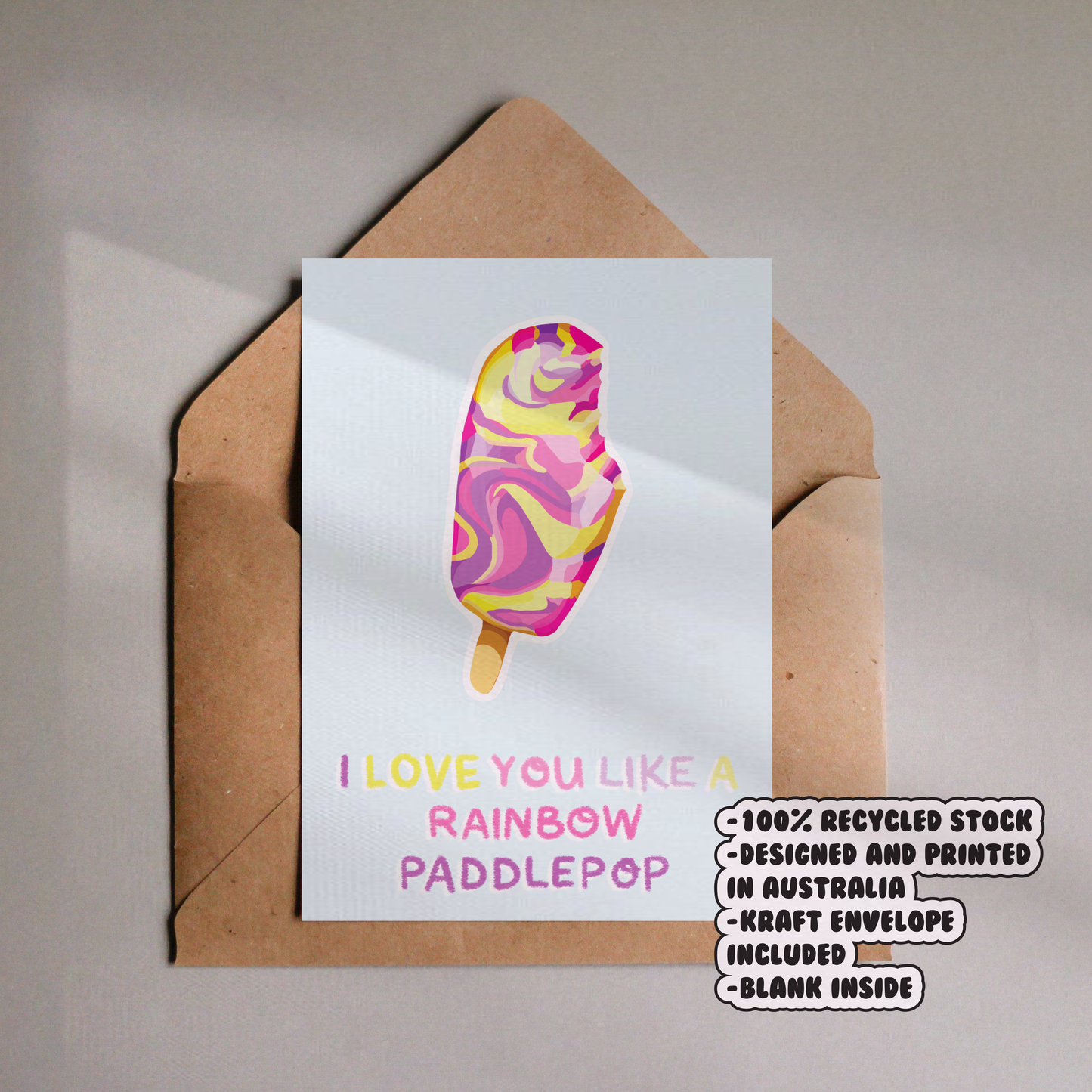 Paddlepop Ice Cream Card