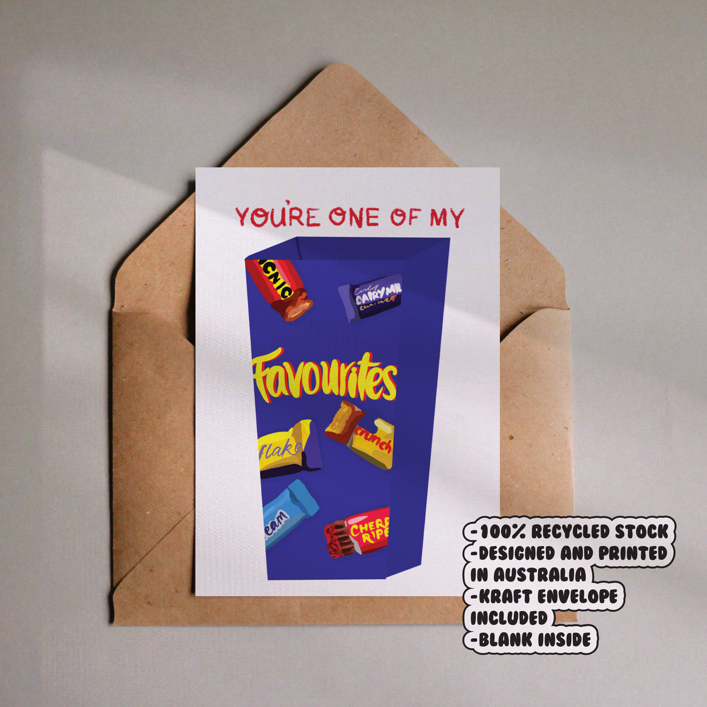 Favourites Chocolate Card