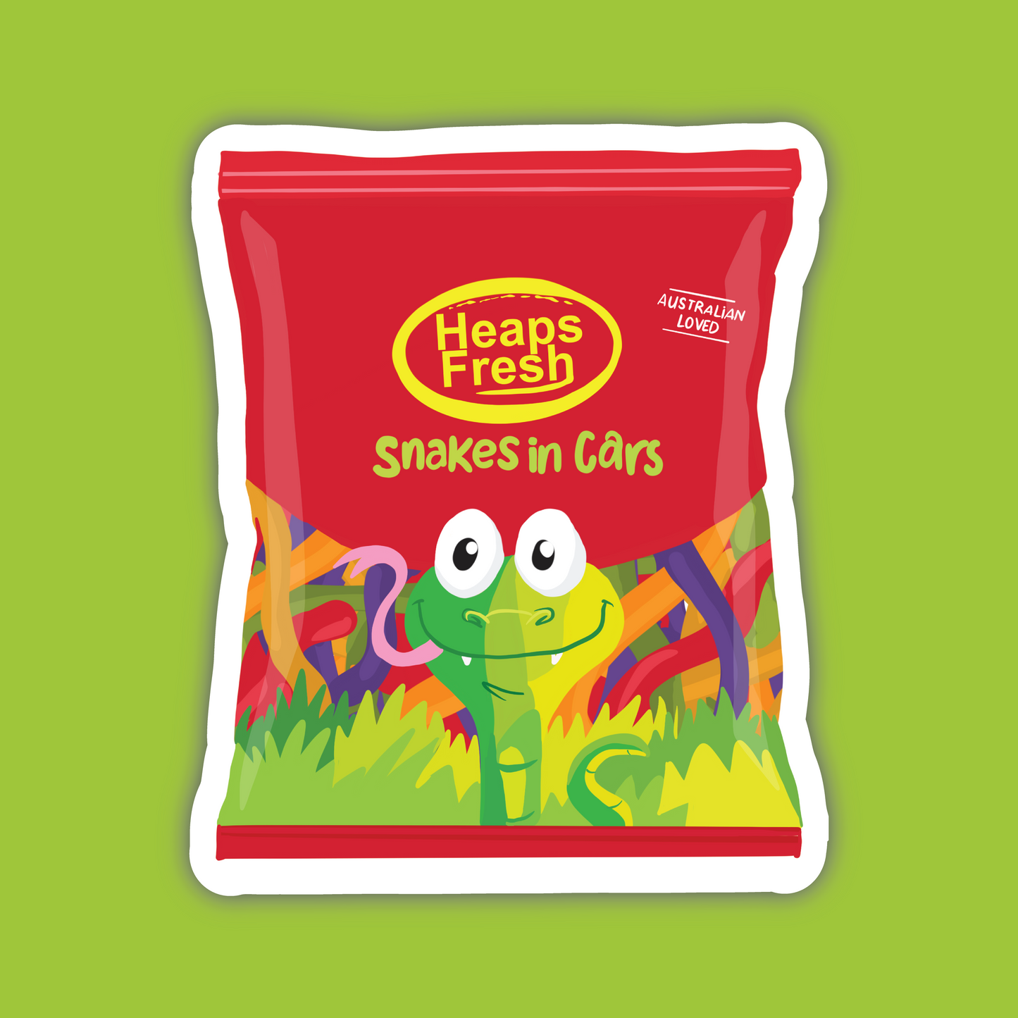 Snake Lollies Air Freshener - strawberry