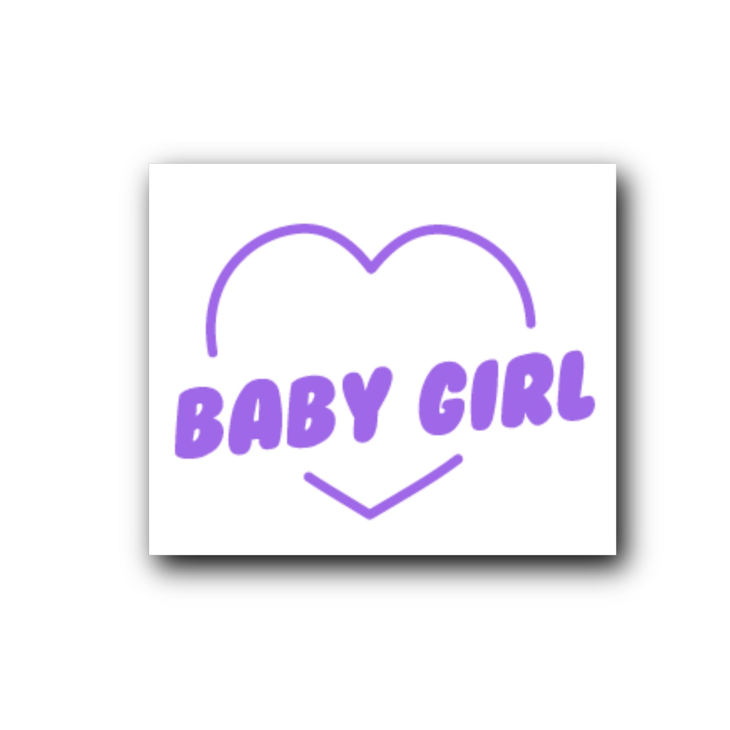 Baby Girl Heart Decal