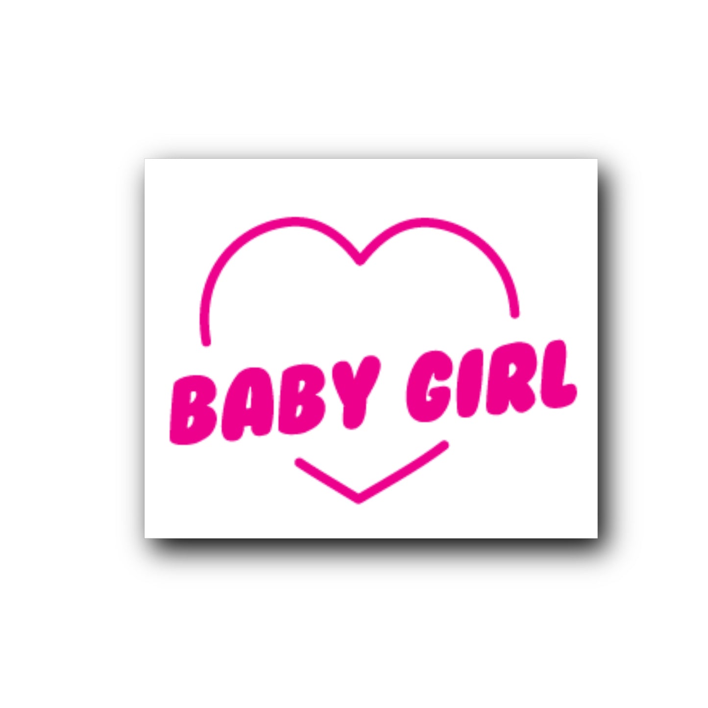Baby Girl Heart Decal