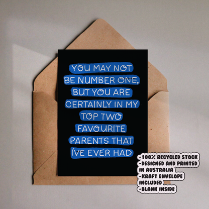 Second Favourite Parent Card