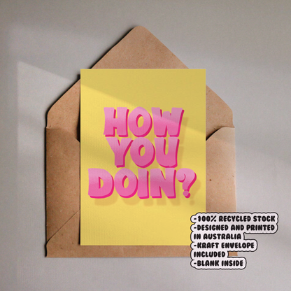How You Doin Joey Tribbiani FRIENDS Card
