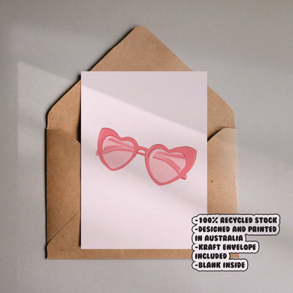 Heart Glasses Card