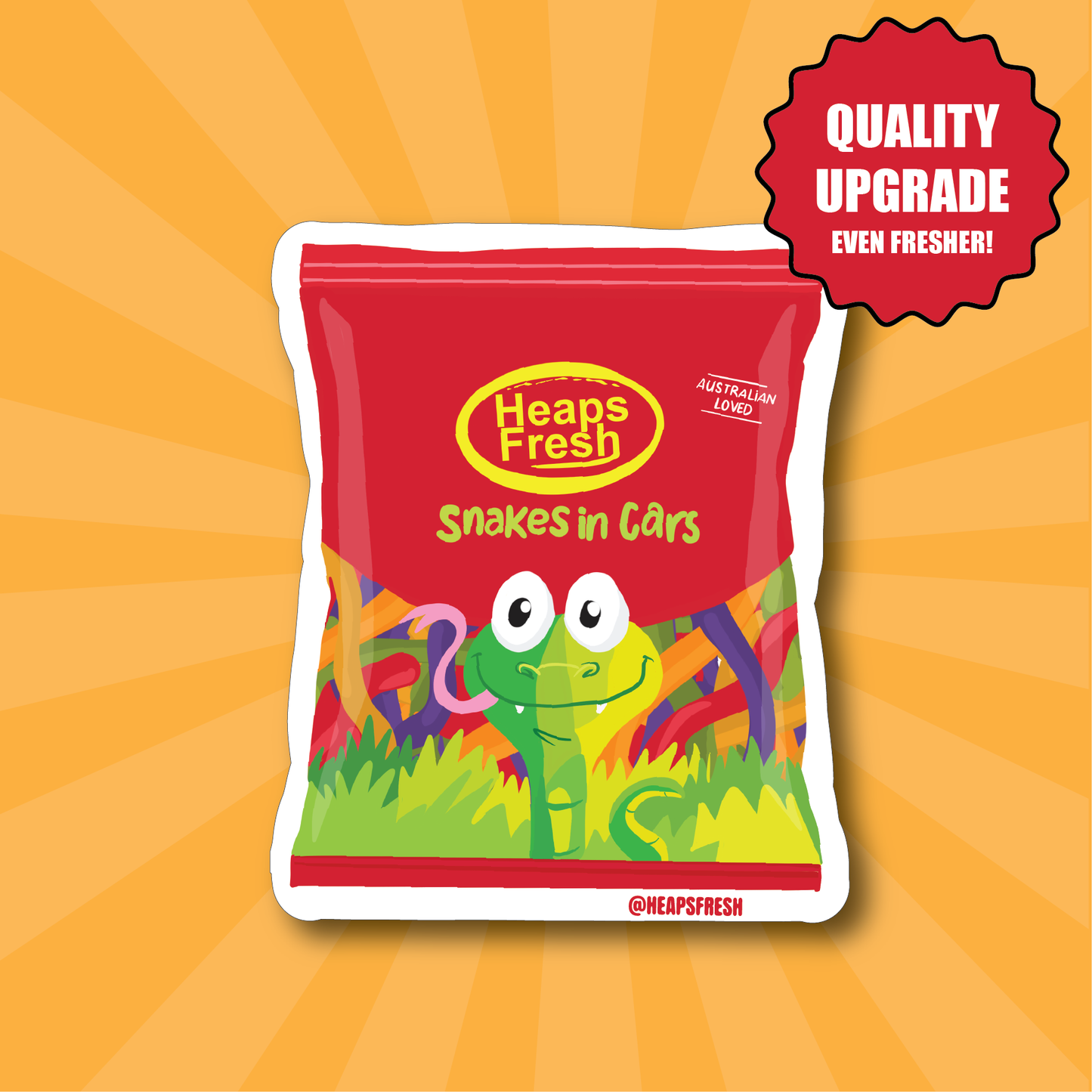 Snake Lollies Air Freshener - strawberry (UPGRADED QUALITY)