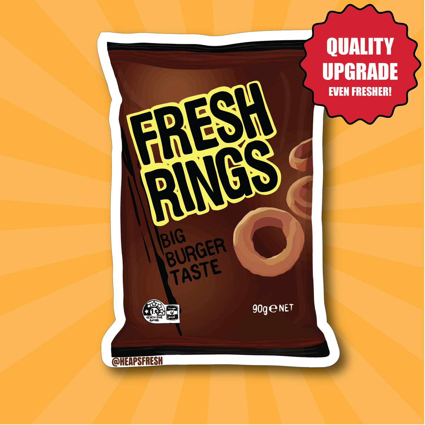 Burger Chips Air Freshener - black ice (UPGRADED QUALITY)