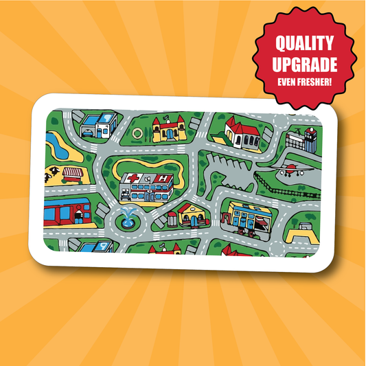 Toy Car Playmat Rug Air Freshener - new car (UPGRADED QUALITY)