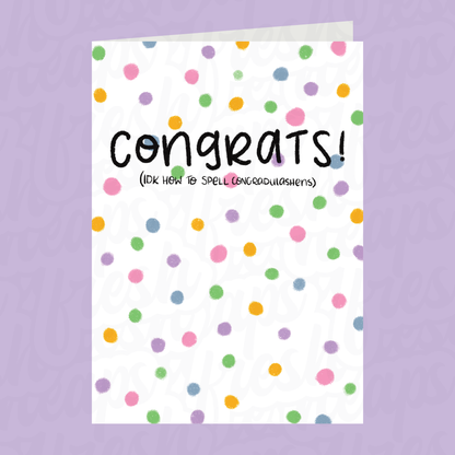 Congrats Congratulations Card