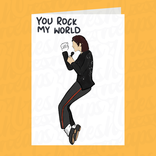 Michael Jackson Rock My World Card