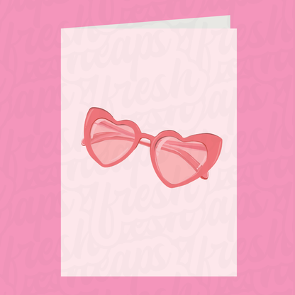 Heart Glasses Card