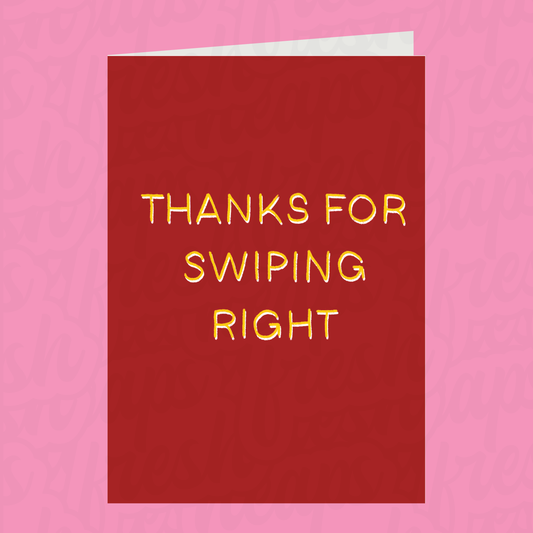 Tinder Swiping Right Card
