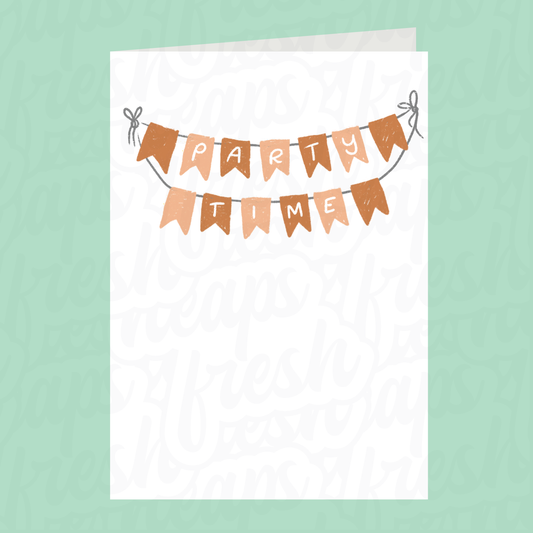 Party Time Bunting Card