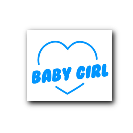 Baby Girl Heart Decal