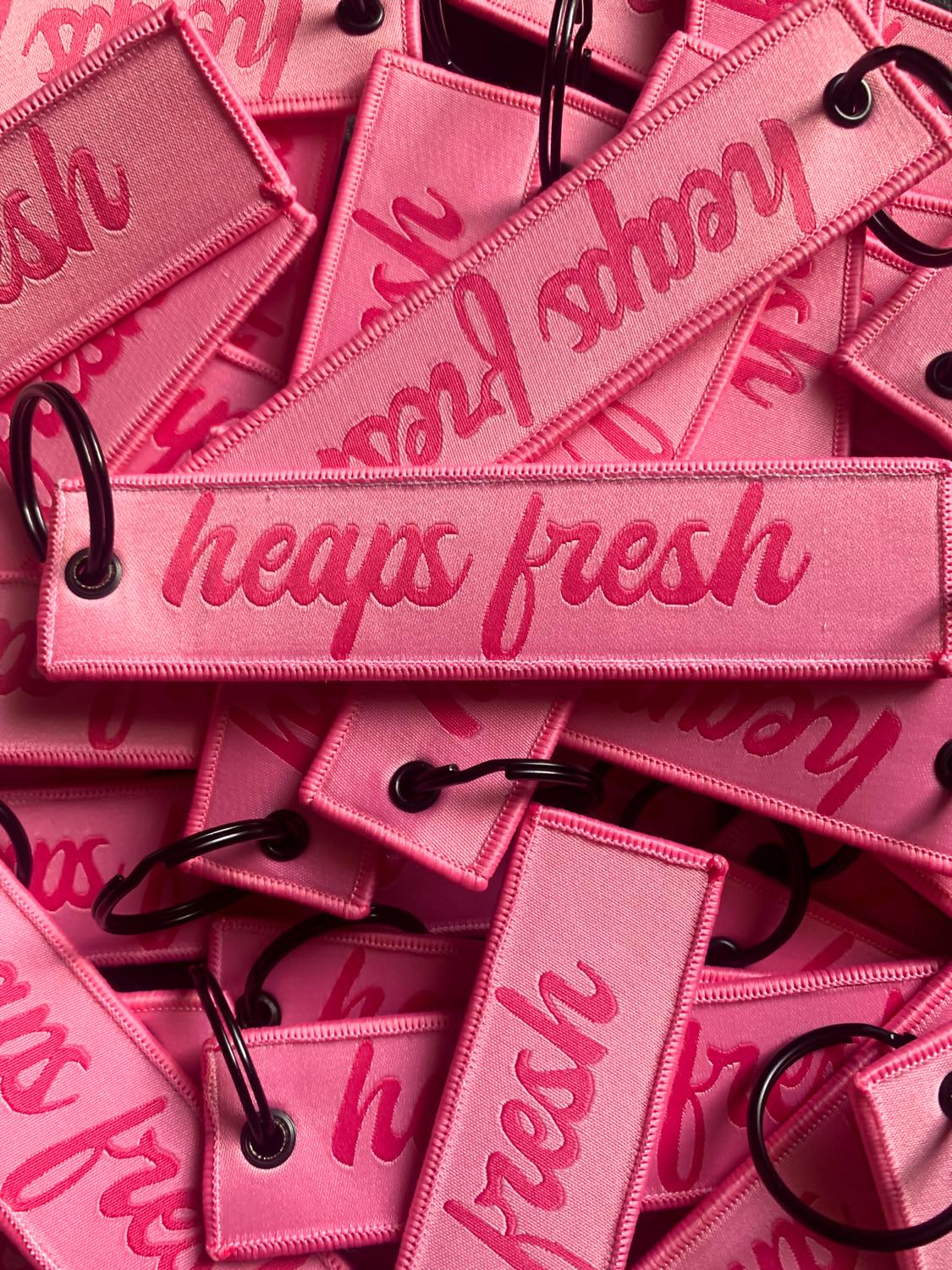 Pink Heaps Fresh Jet Tag